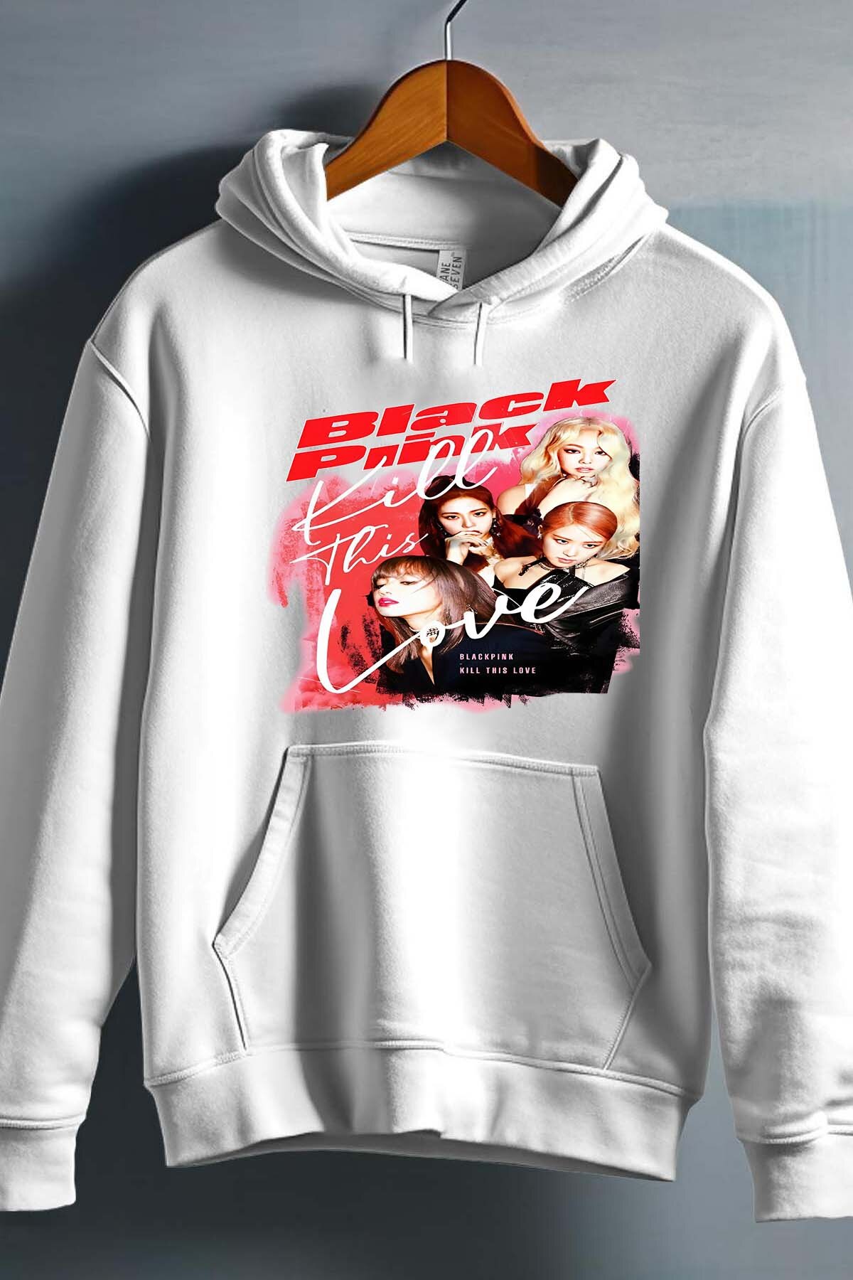 Grossiste I.A.L.D FRANCE - Black pink Bootleg 02 - Sweat Capuche Fille