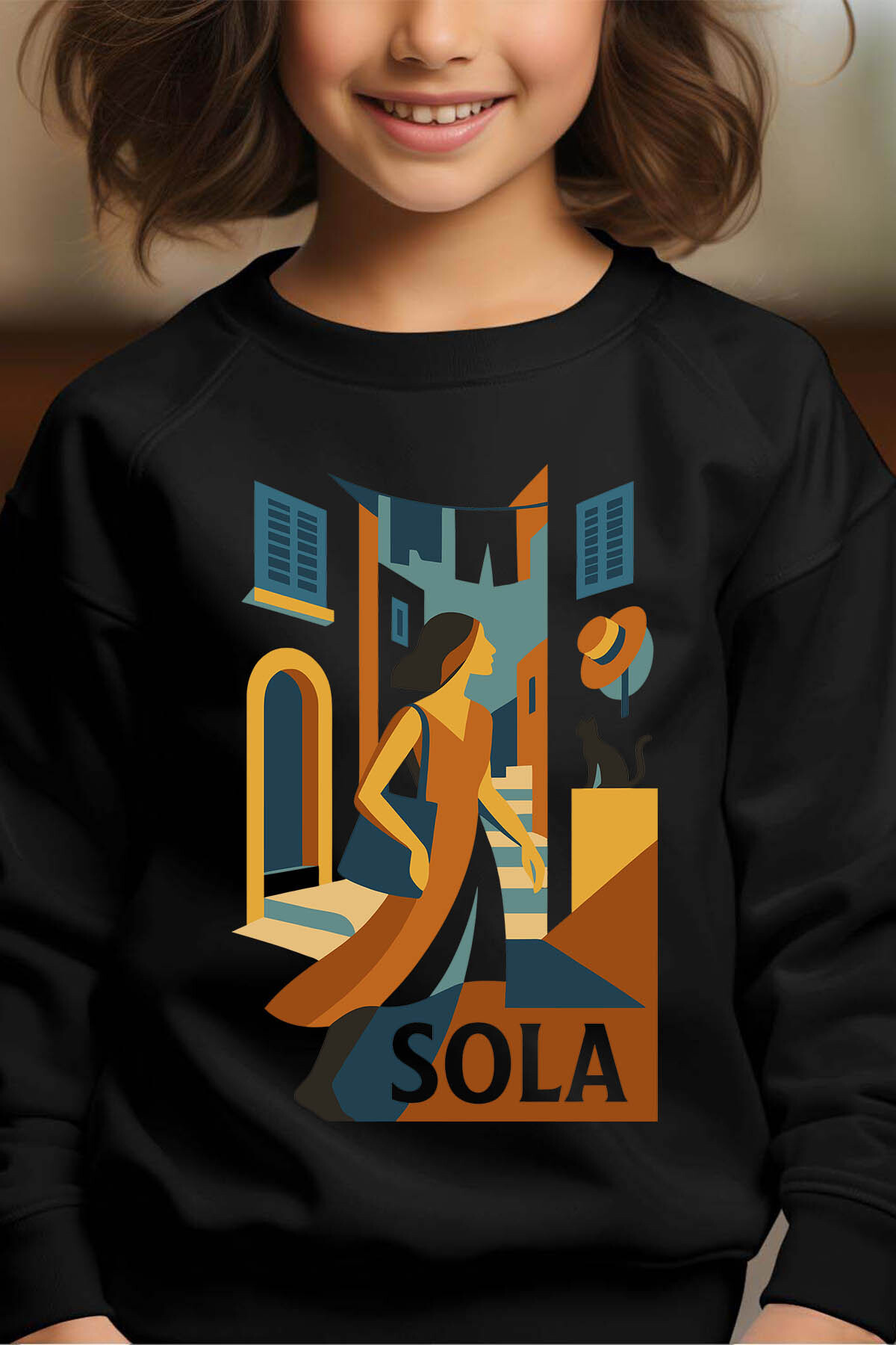Großhändler I.A.L.D FRANCE - Sola - Runde Mädchen Sweatshirt