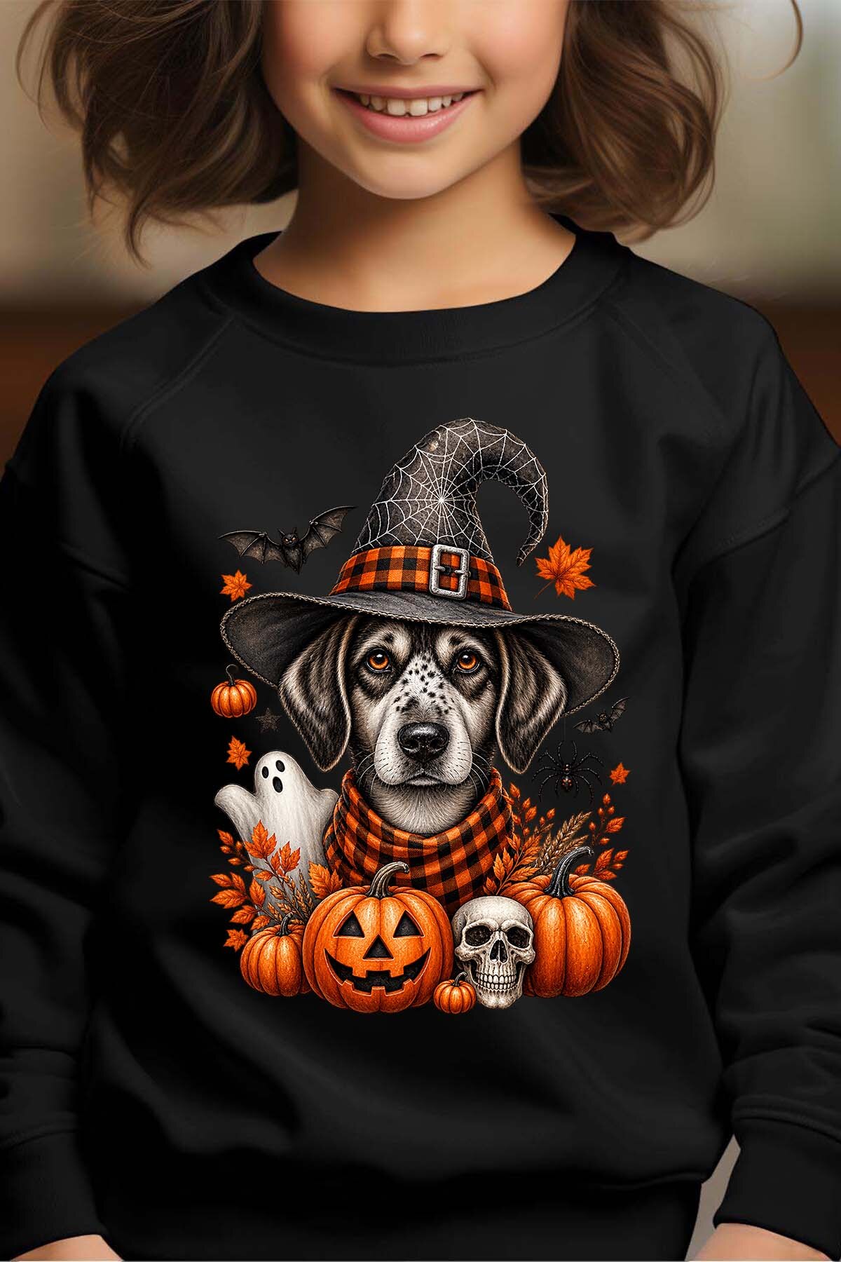 Mayorista I.A.L.D FRANCE - Perro brujo - Sudadera con cuello redondo Niña