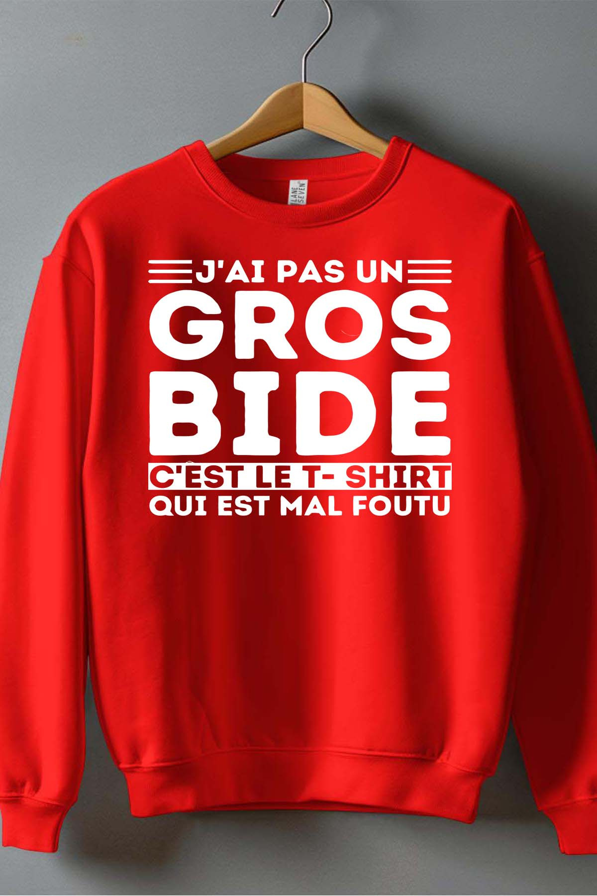 Grossiste I.A.L.D FRANCE - Gros bide BLANC - Sweat Col Rond Garçon