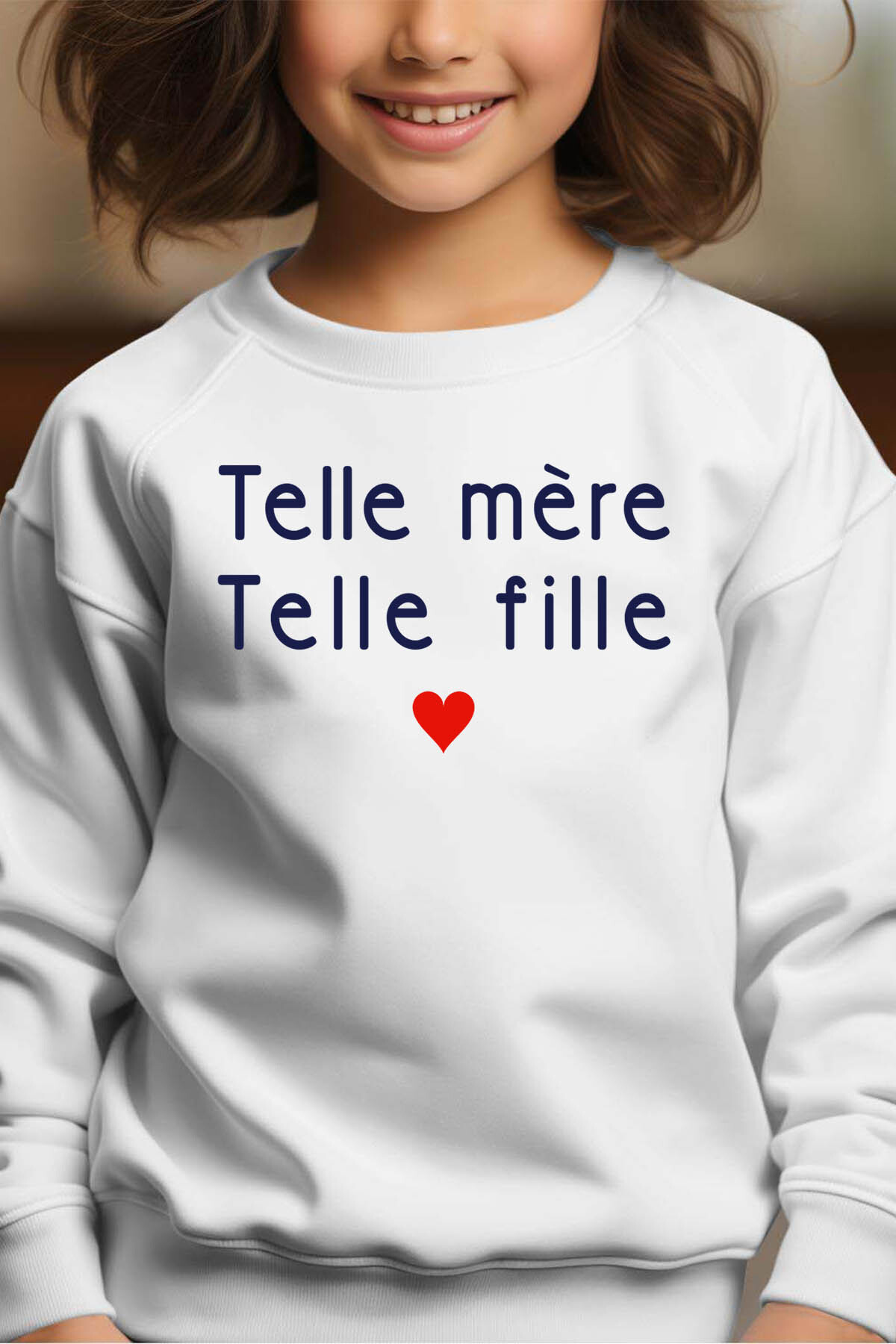 Großhändler I.A.L.D FRANCE - Eine solche Mutter - Sweatshirt Round Colle Girl