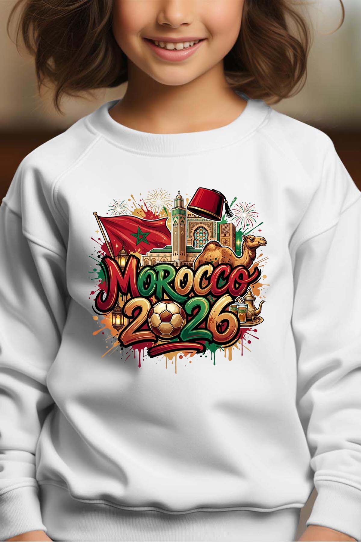 Grossiste I.A.L.D FRANCE - Cdm26 Morocco - Sweat Col Rond Fille