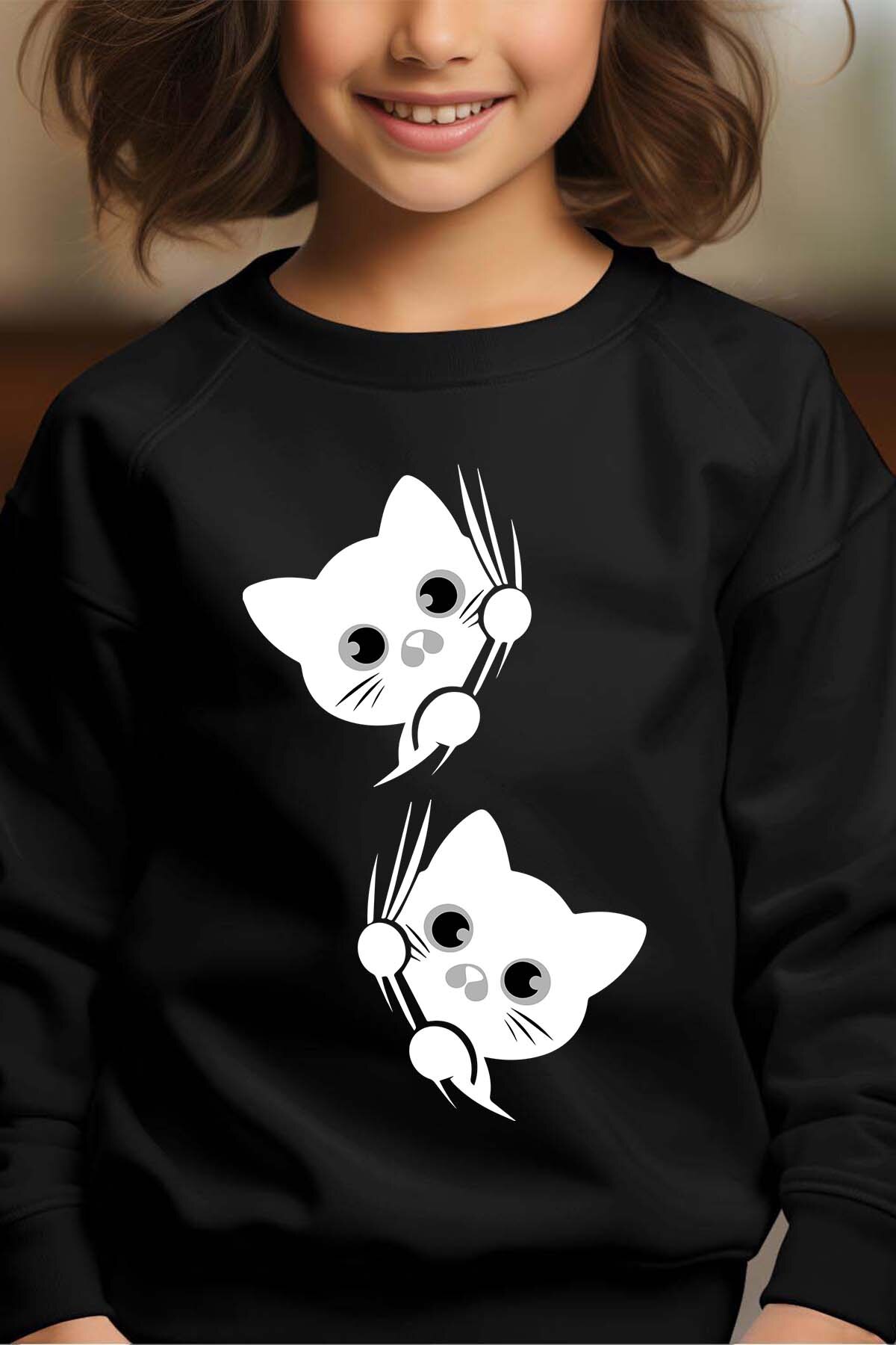Grossiste I.A.L.D FRANCE - Curious Cats - Sweat Col Rond Fille