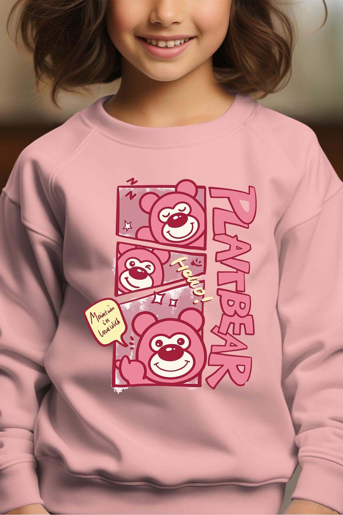Großhändler I.A.L.D FRANCE - PlaitBear - Rundhals-Sweatshirt Mädchen