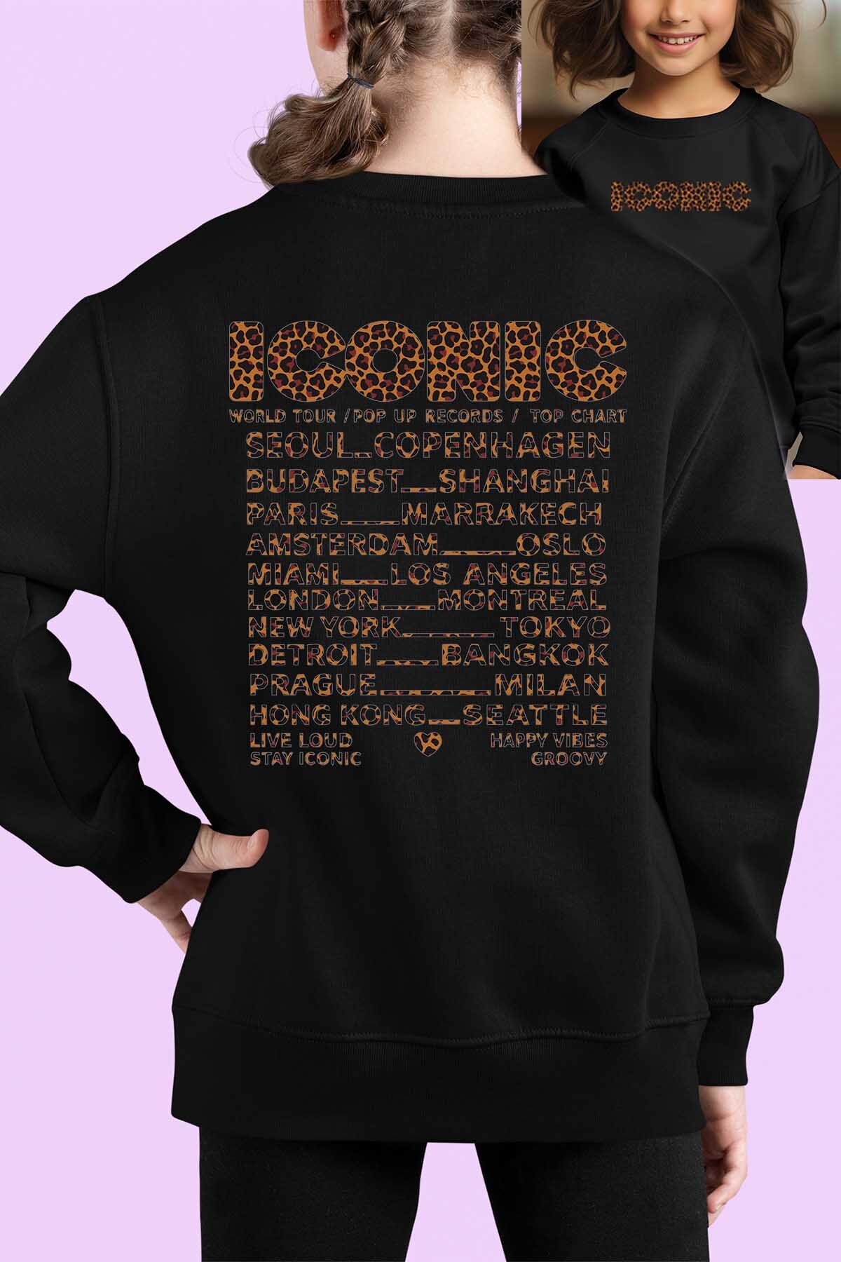 Grossiste I.A.L.D FRANCE - Iconic leo - Sweat Col Rond Fille