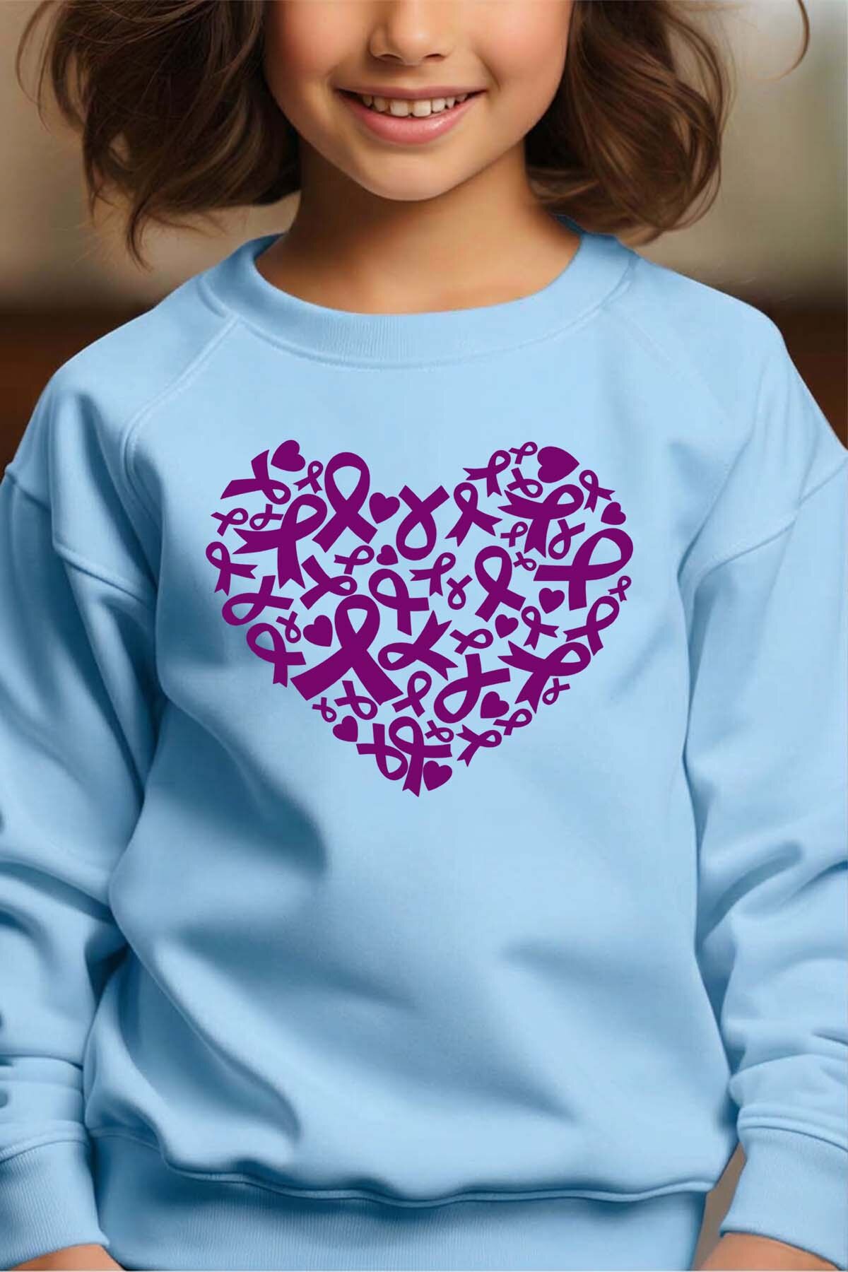 Grossiste I.A.L.D FRANCE - Heart & rub october copy - Sweat Col Rond Fille