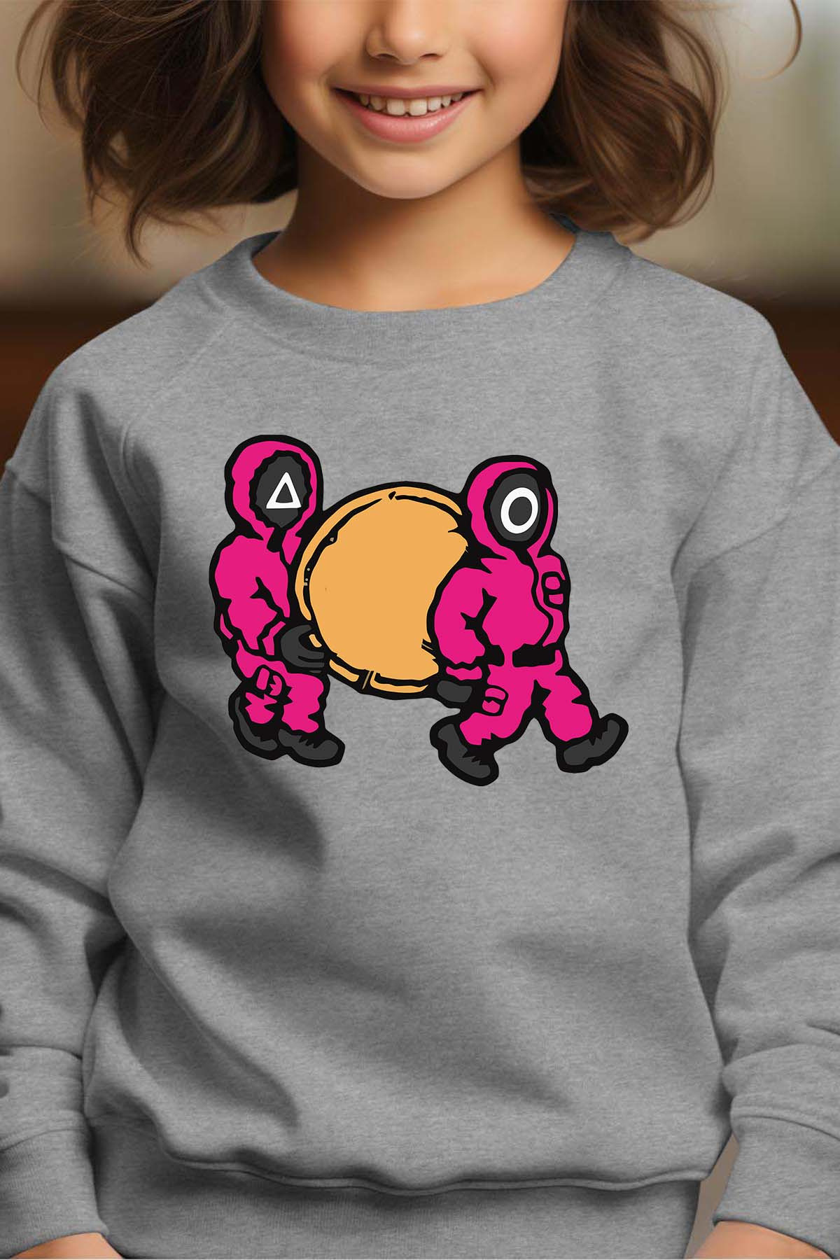 Grossiste I.A.L.D FRANCE - Game squid - Sweat Col Rond Fille