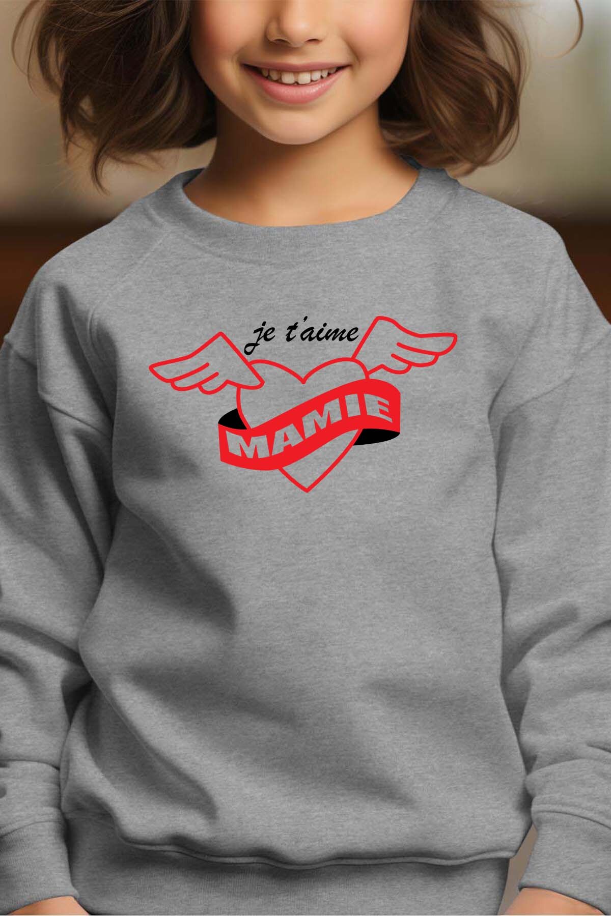 Großhändler I.A.L.D FRANCE - Ich liebe dich, Oma - Mädchen Crewneck Sweatshirt