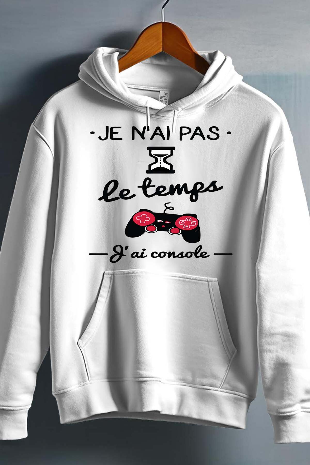 Grossista I.A.L.D FRANCE - Non ho tempo, sto giocando alla console - Felpa con Cappuccio Ragazzo