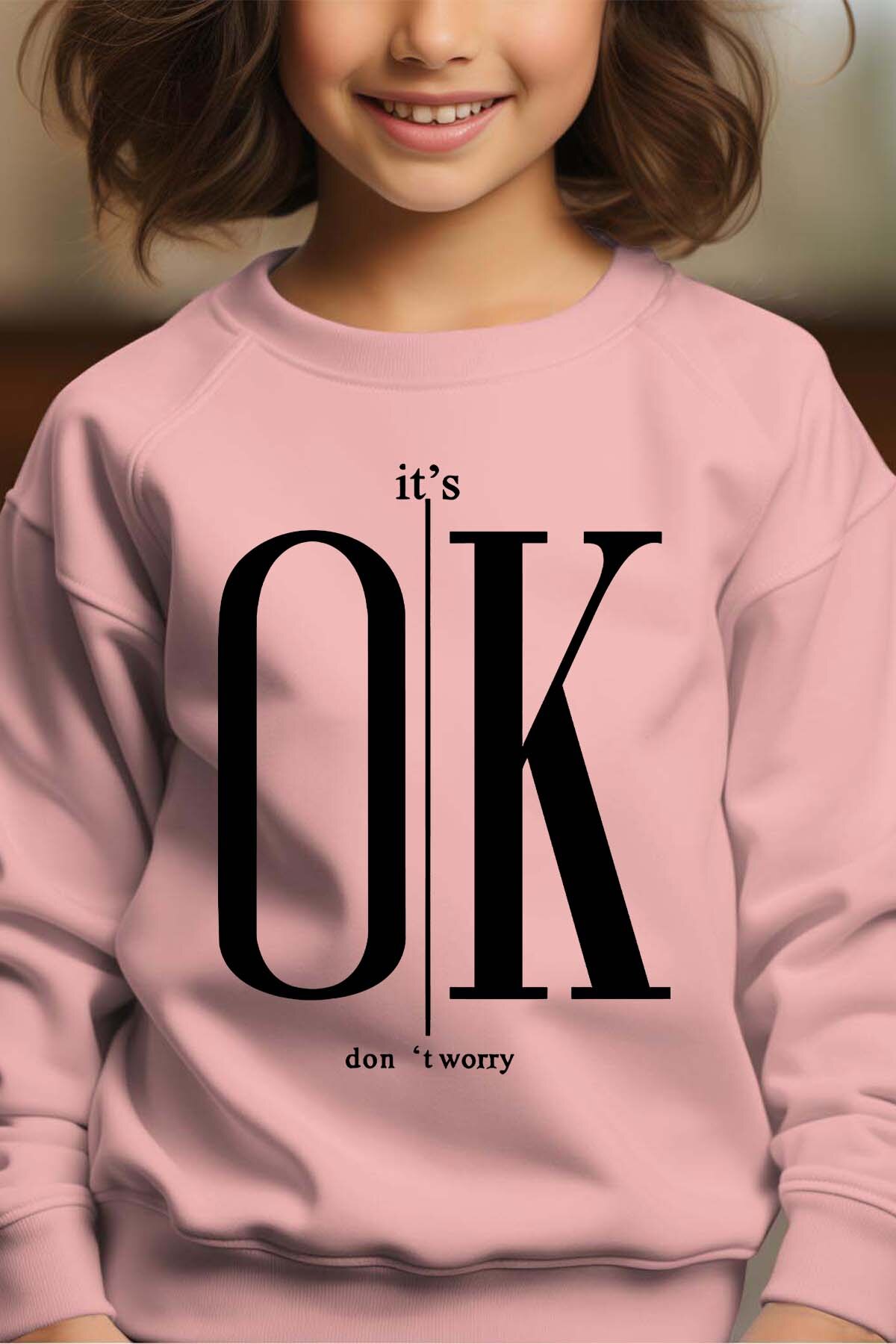 Grossiste I.A.L.D FRANCE - OK dont worry - Sweat Col Rond Fille