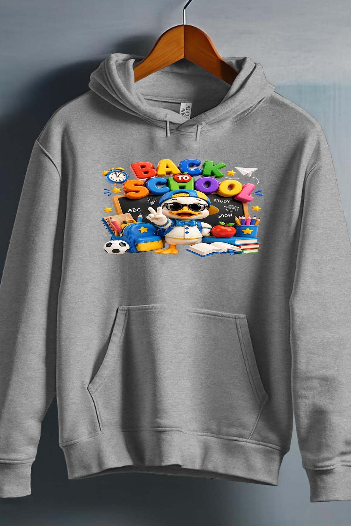 Grossiste I.A.L.D FRANCE - BACK to school duck - Sweat Capuche Garçon