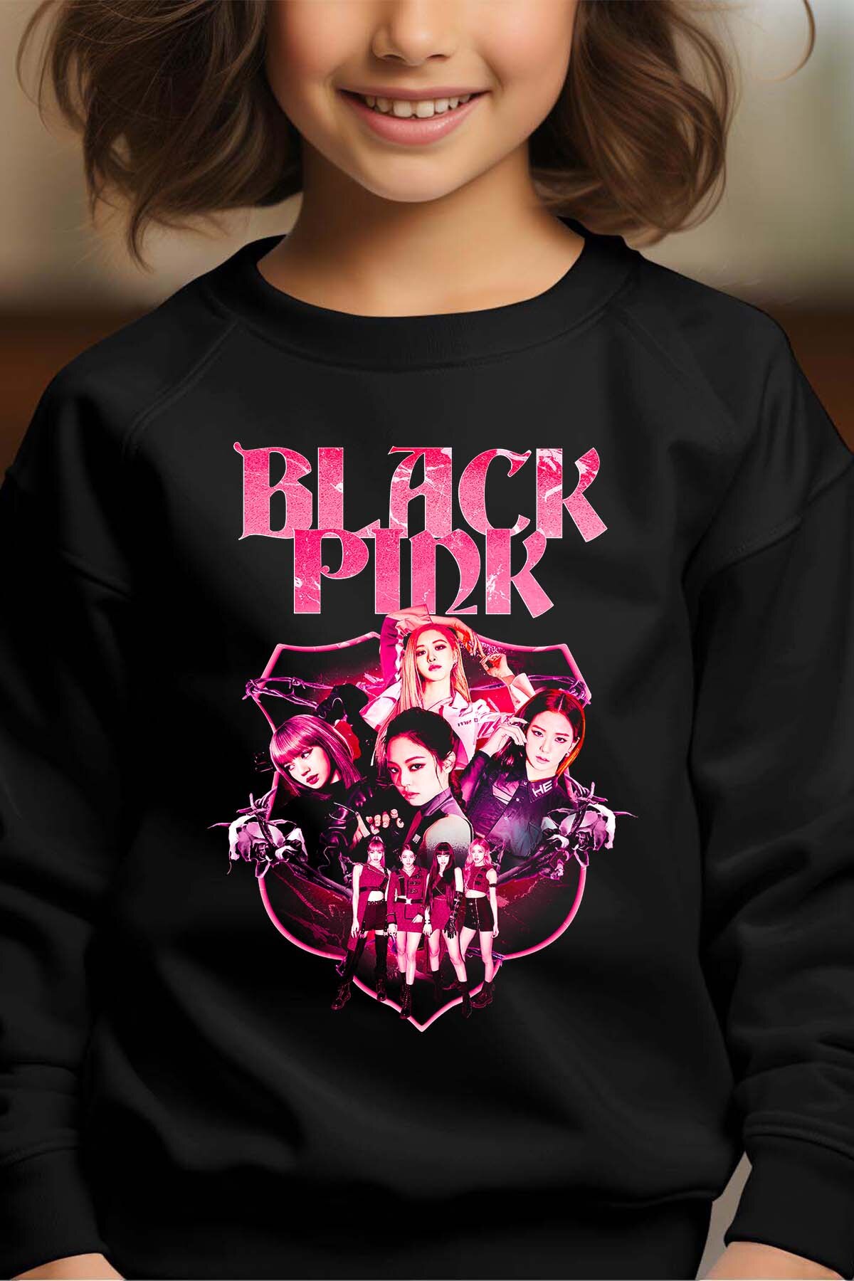 Mayorista I.A.L.D FRANCE - Negro pinky - Sudadera con cuello redondo para niña