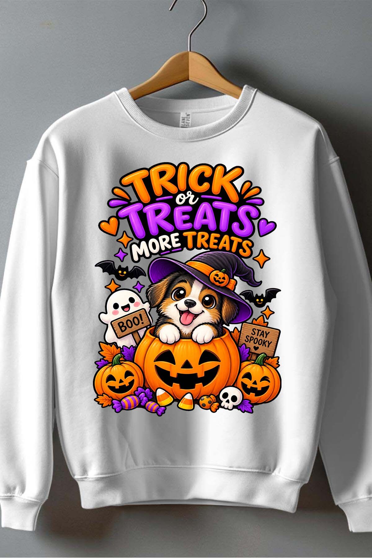 Wholesaler I.A.L.D FRANCE - Trick dog halloween - Crewneck sweatshirt Boy