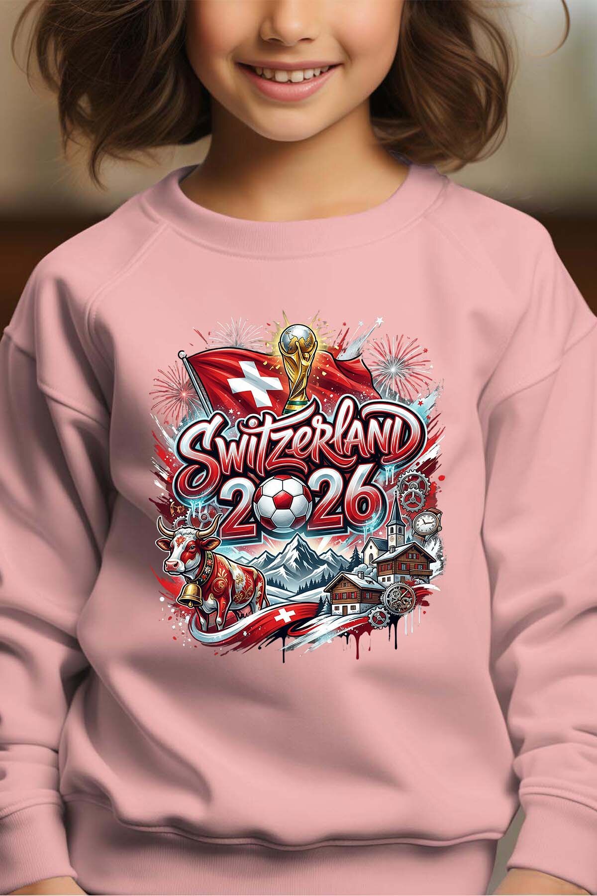Grossiste I.A.L.D FRANCE - Cdm26 Switzerland - Sweat Col Rond Fille