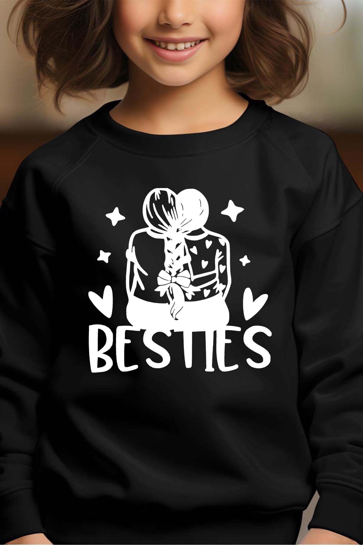 Grossiste I.A.L.D FRANCE - Besties Forever K1 - Sweat Col Rond Fille
