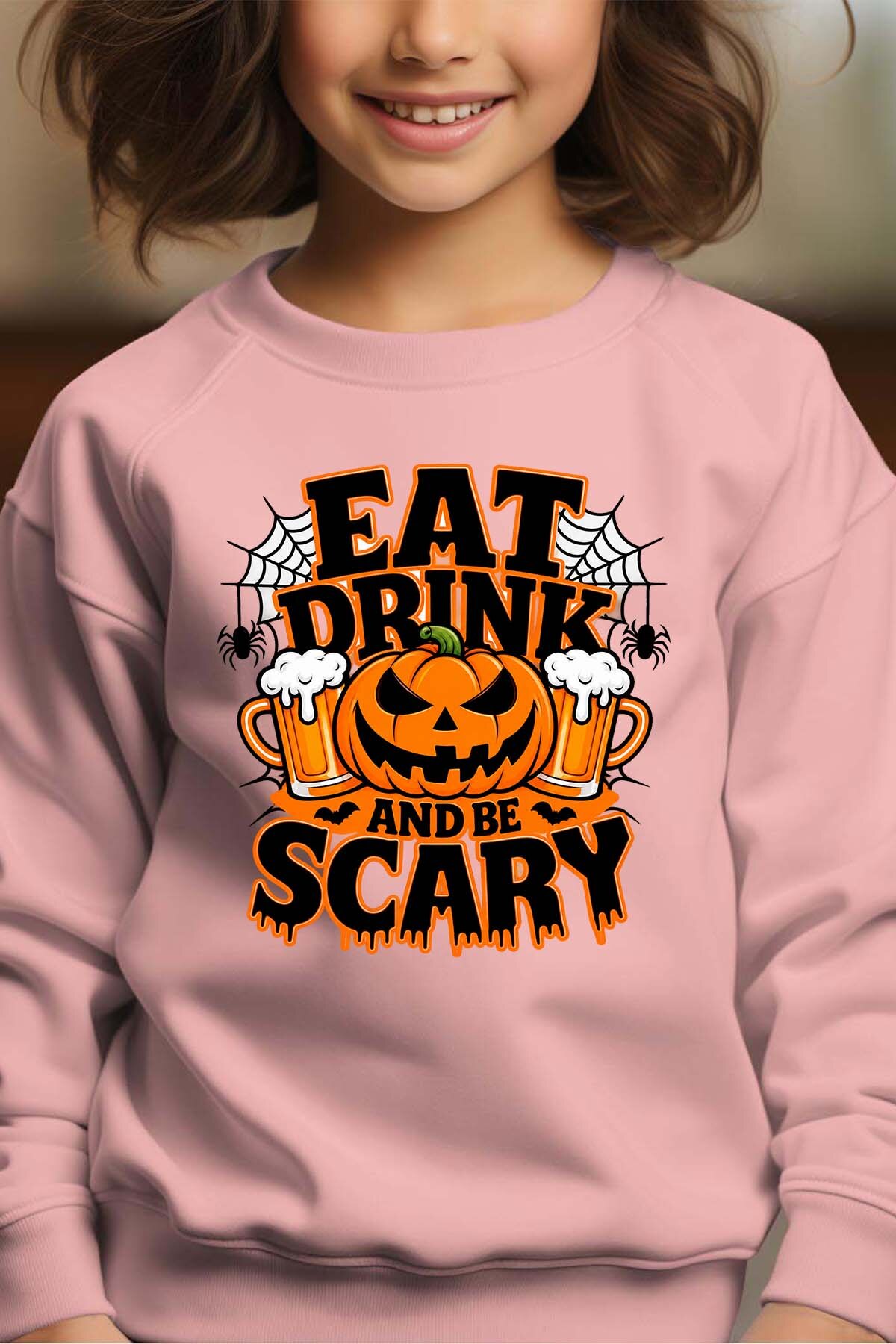 Grossiste I.A.L.D FRANCE - Eat drink halloween - Sweat Col Rond Fille