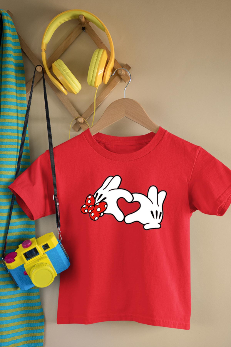 Grossista I.A.L.D FRANCE - T-shirt Ragazza | Mano cuore spugna
