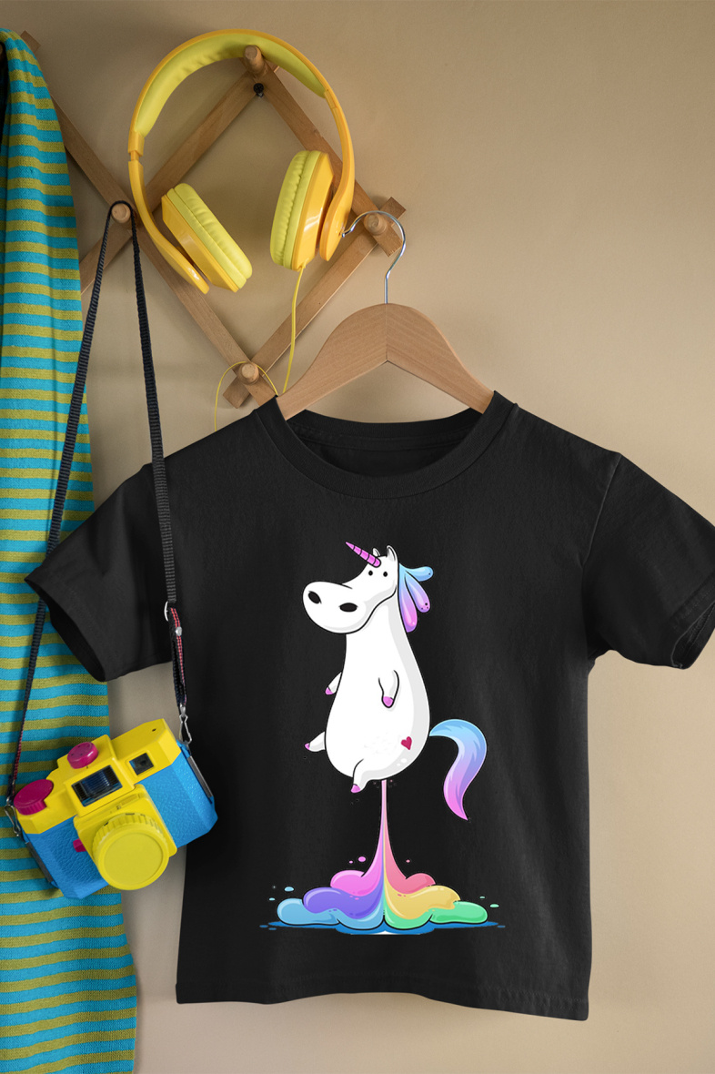 Grossiste I.A.L.D FRANCE - Tshirt Fille | unicorn qui pete