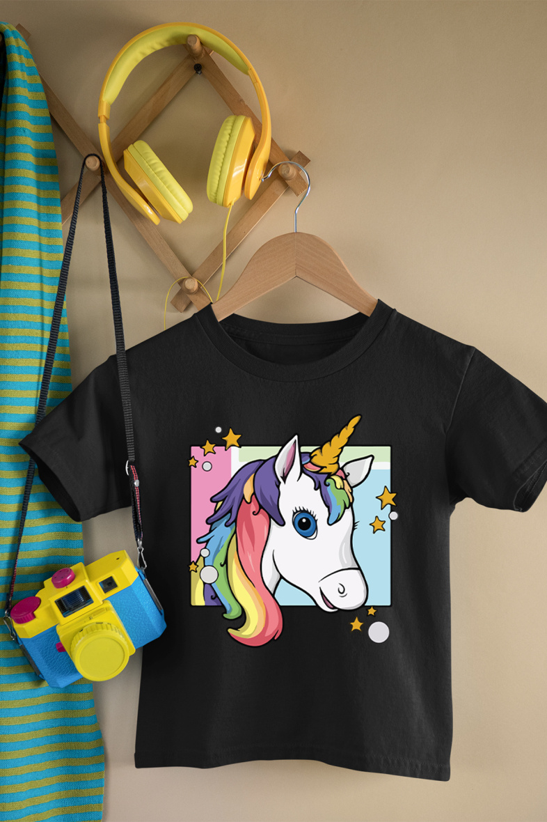 Grossiste I.A.L.D FRANCE - Tshirt Fille | tete de licorne