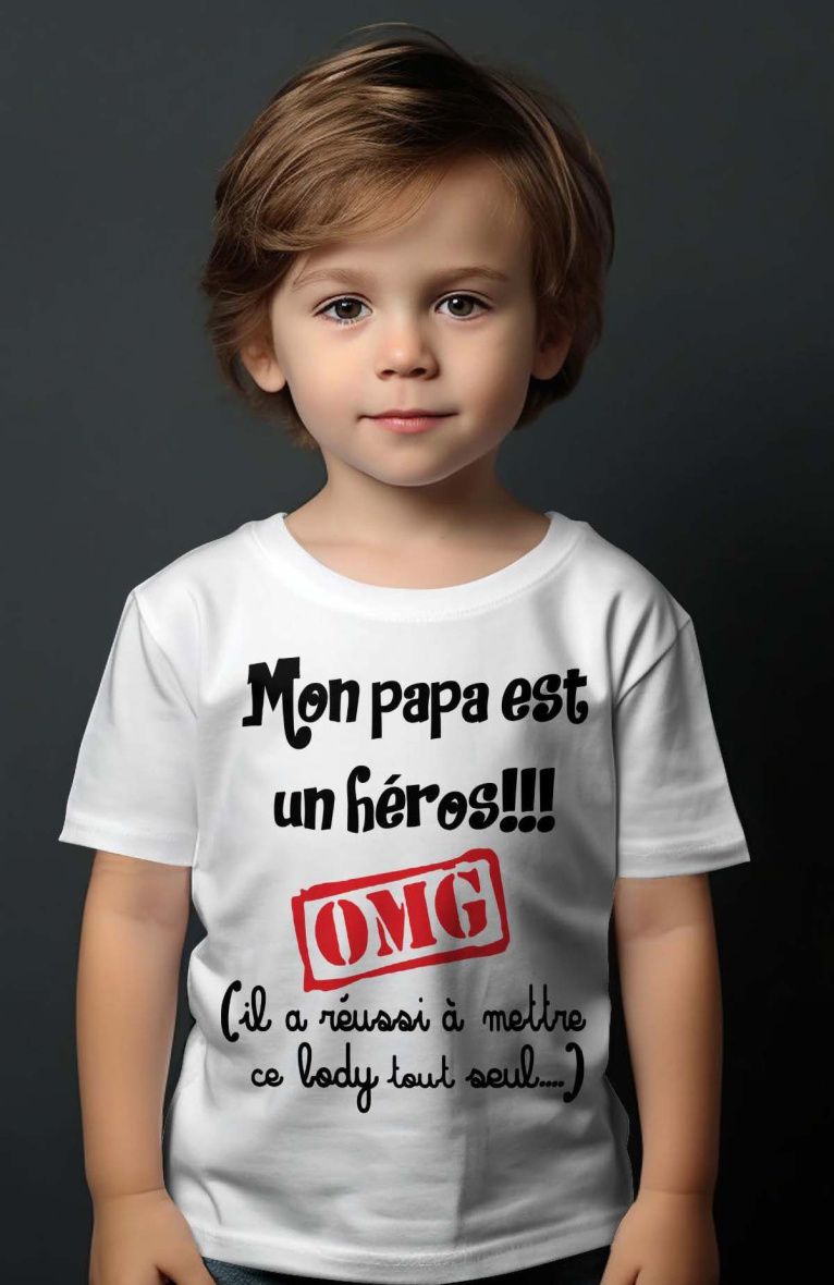 Wholesaler I.A.L.D FRANCE - Boy Tee | papa un hero omg