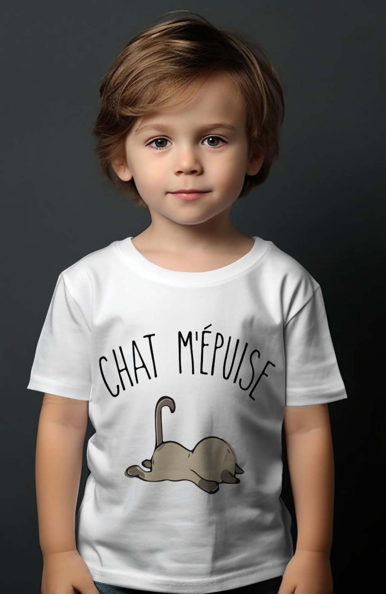 Grossiste I.A.L.D FRANCE - T-shirt Garçon | chat m''epuise