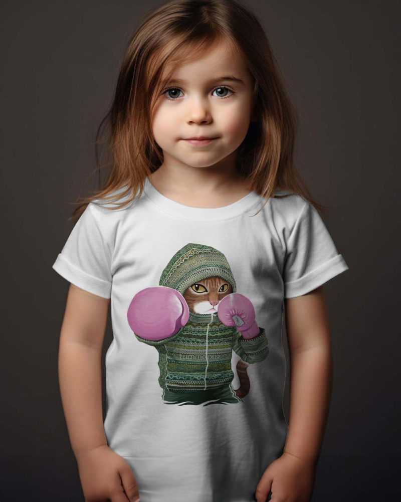 Großhändler I.A.L.D FRANCE - Mädchen-T-Shirt | Katzenfreundin