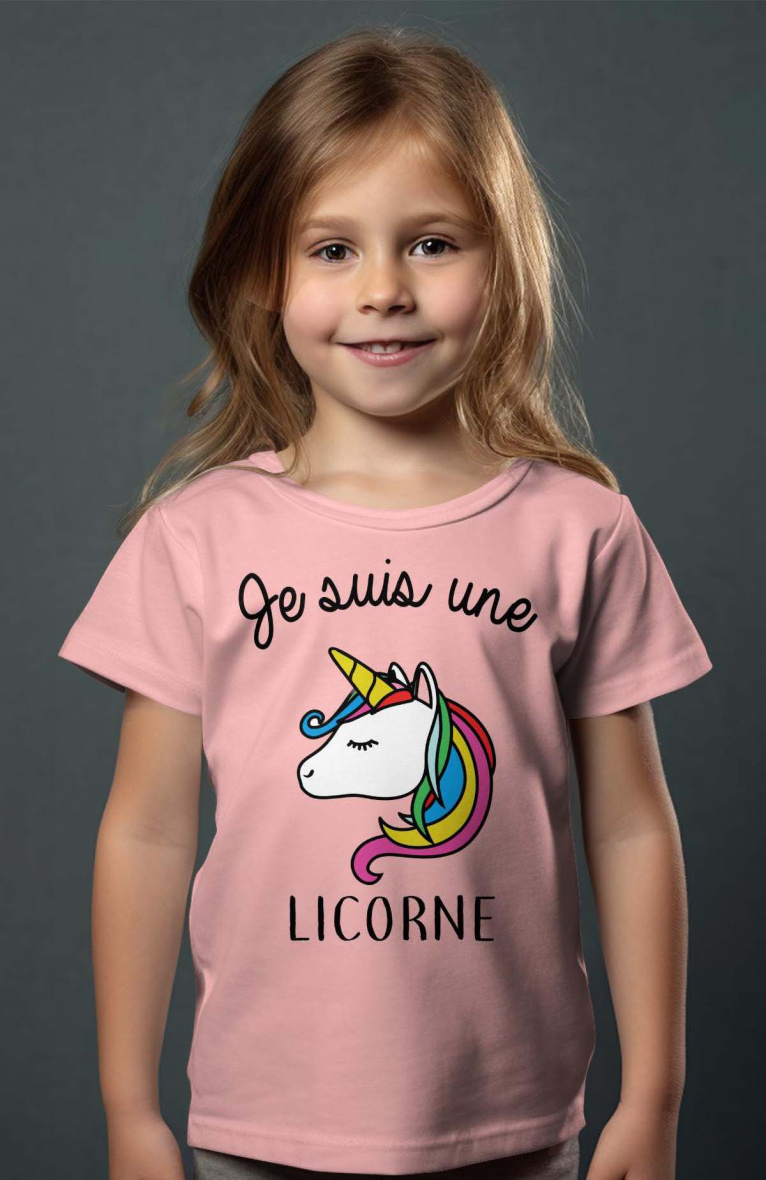 Grossiste I.A.L.D FRANCE - T-shirt Fille | je suis une licorne