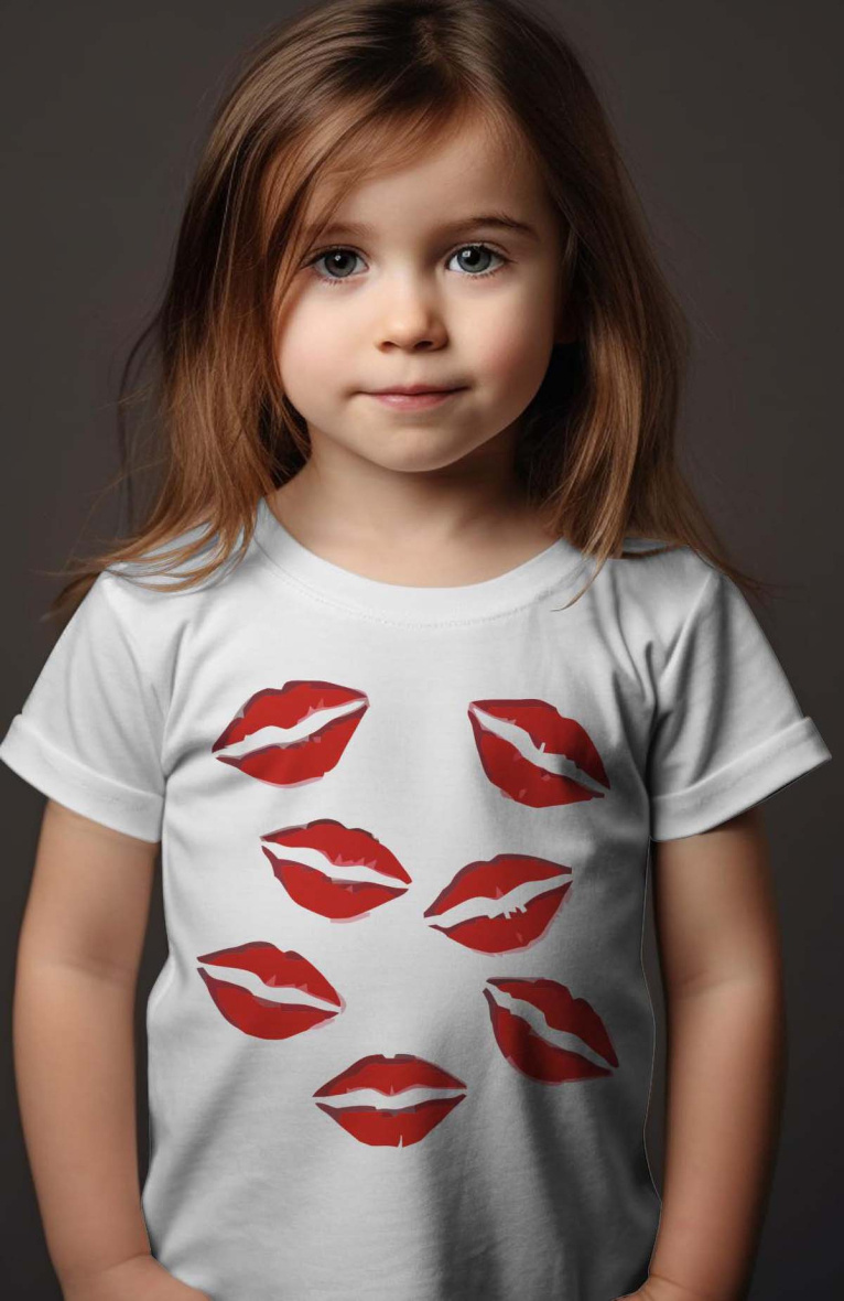 Grossiste I.A.L.D FRANCE - T-shirt Fille | bisous petit