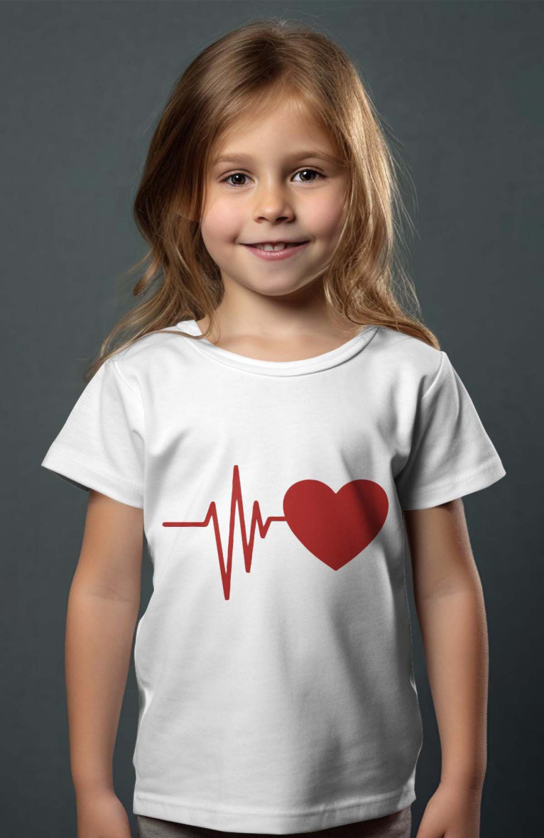 Grossiste I.A.L.D FRANCE - T-shirt Fille |  battement coeur