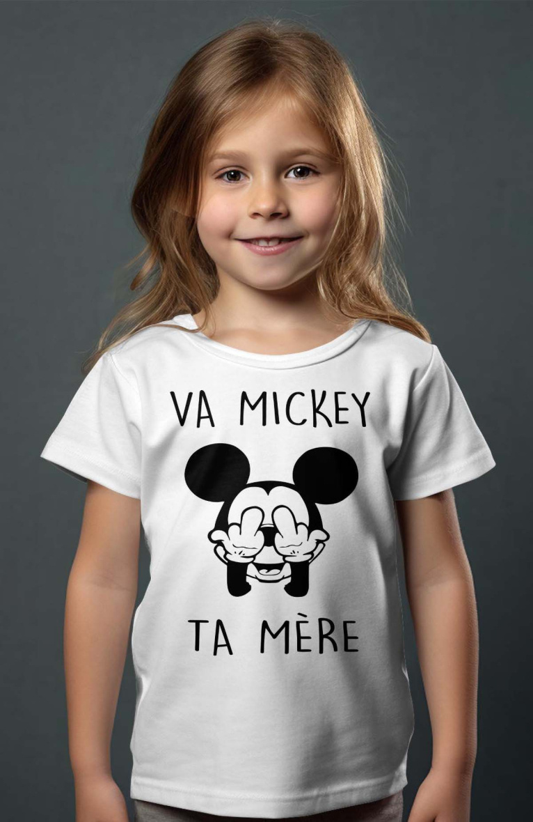 Wholesaler I.A.L.D FRANCE - Girl's Tee |  mickey ta mère