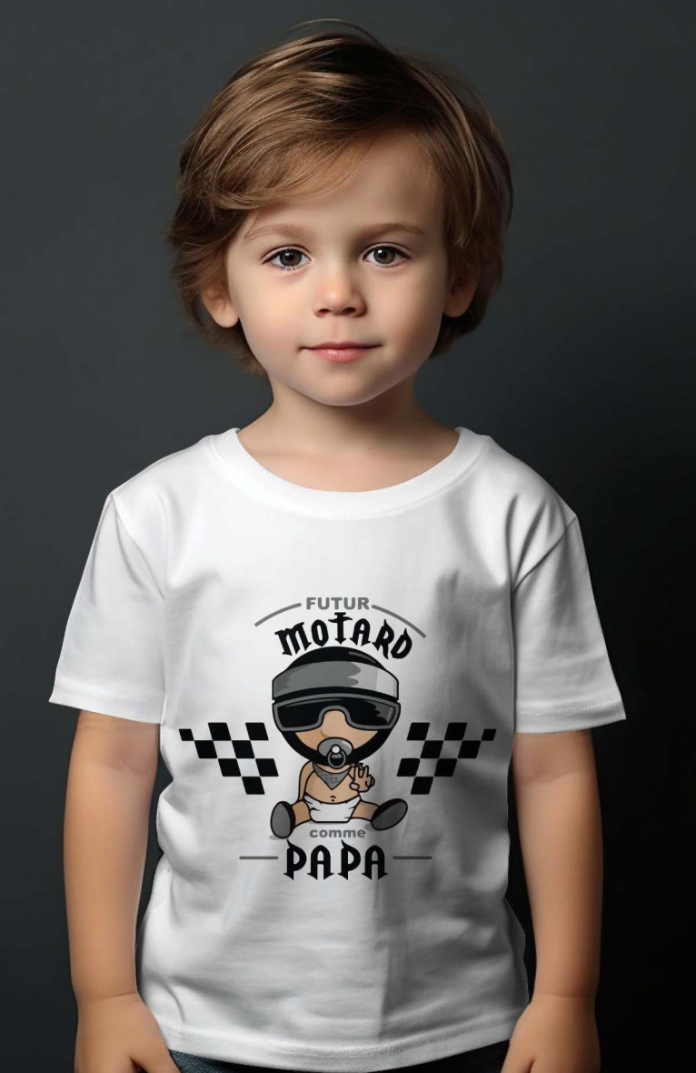 Grossiste I.A.L.D FRANCE - T-shirt Garçon  | Futur motard papa