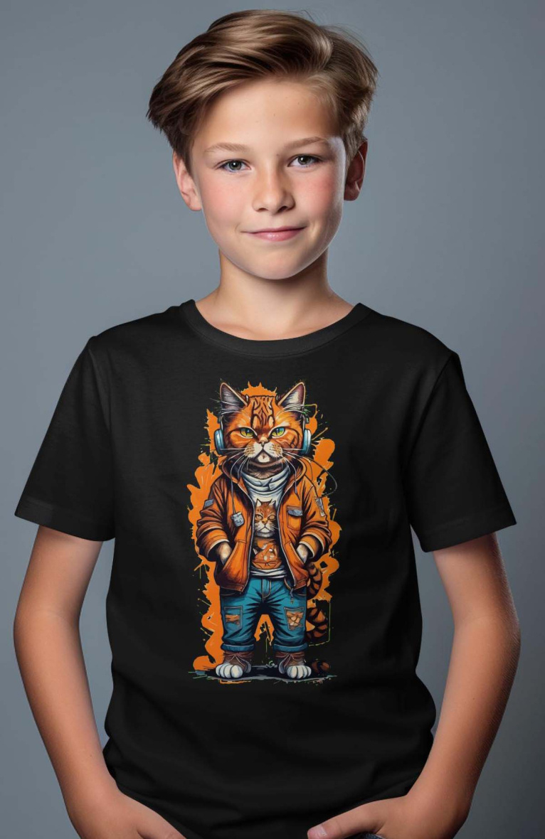 Grossiste I.A.L.D FRANCE - T-shirt Garçon  | Cat Orange