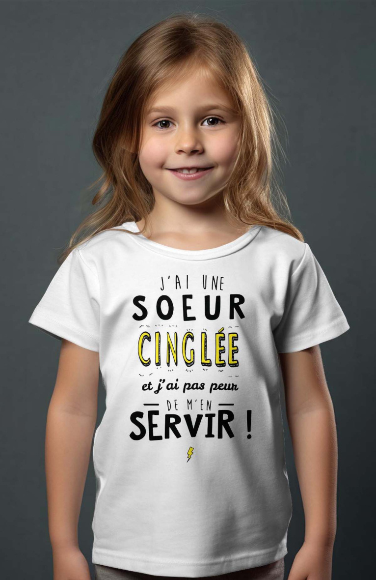 Wholesaler I.A.L.D FRANCE - Girl's tee | j'ai une soeur cinglé