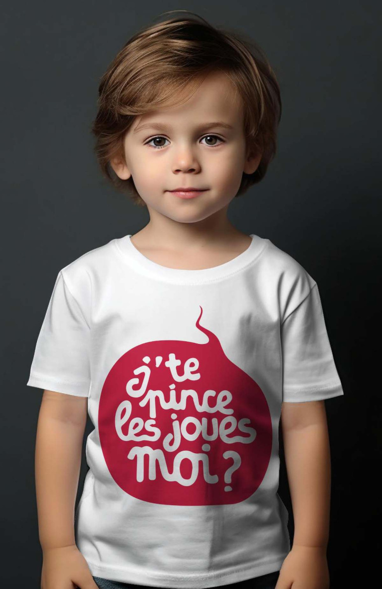 Großhändler I.A.L.D FRANCE - Jungen-T-Shirt | Ich kneife dir in die Wangen