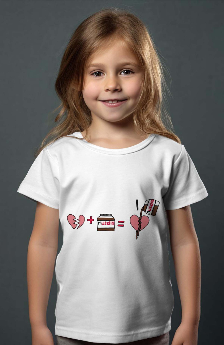 Wholesaler I.A.L.D FRANCE - Girl's tee | coeur brisé + nutella