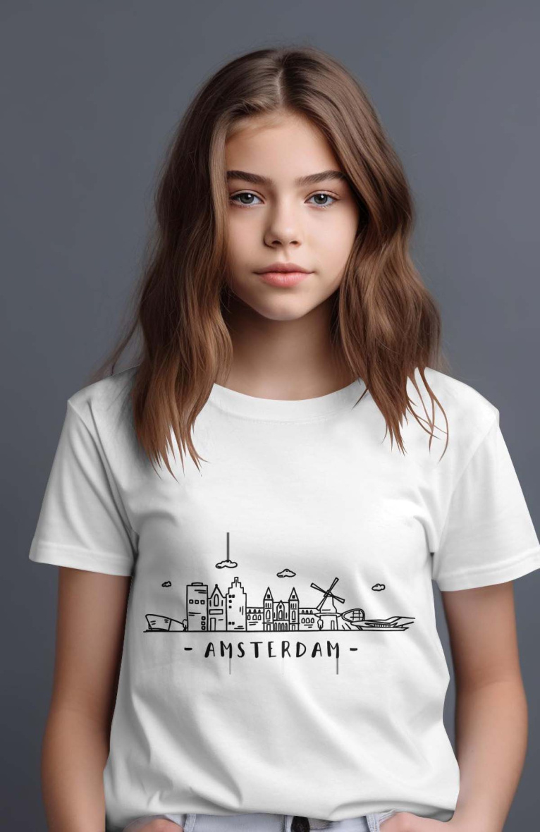 Wholesaler I.A.L.D FRANCE - Girl's tee | Skyline Amsterdam