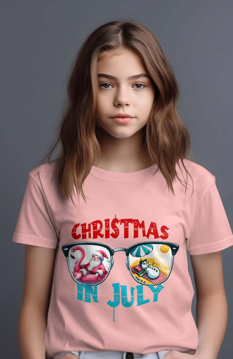 Wholesaler I.A.L.D FRANCE - Girl's tee | Christmas july glass