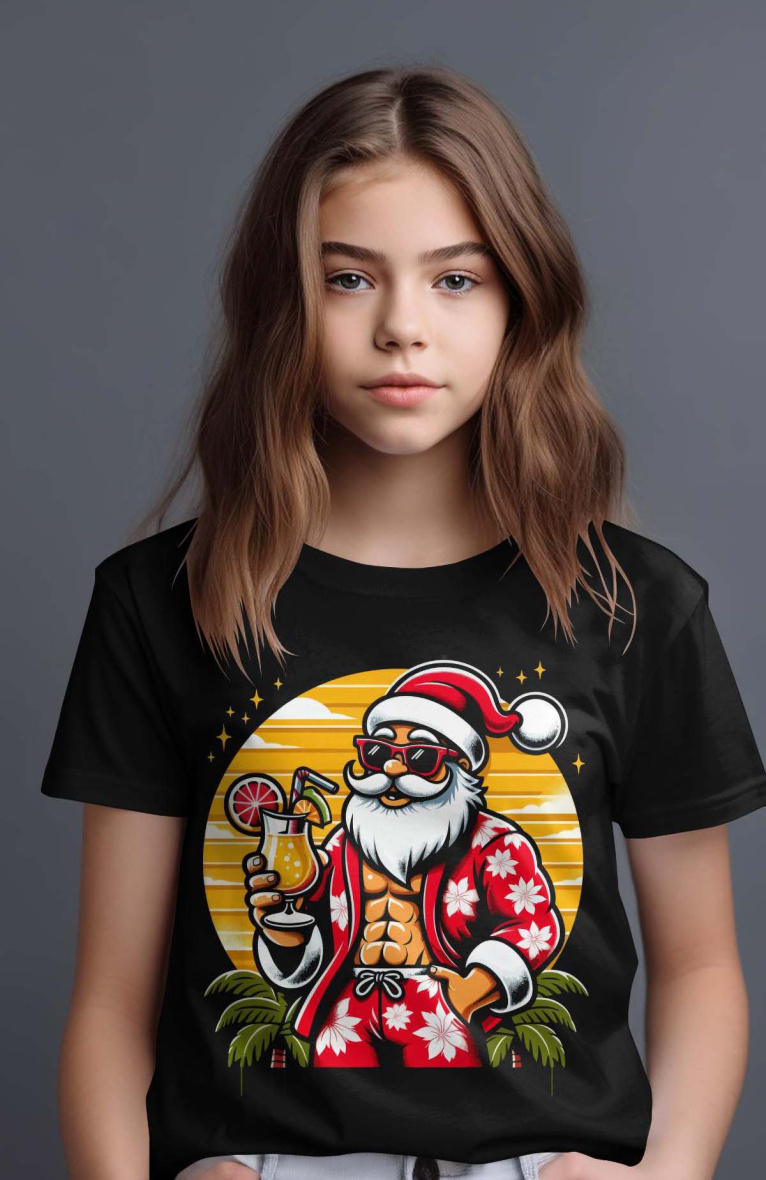 Grossista I.A.L.D FRANCE - Maglietta per ragazze | Cocktail di Babbo Natale