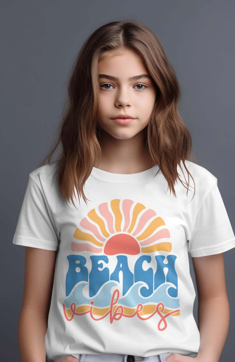 Grossiste I.A.L.D FRANCE - T-shirt Fille | Sun Beach vibes