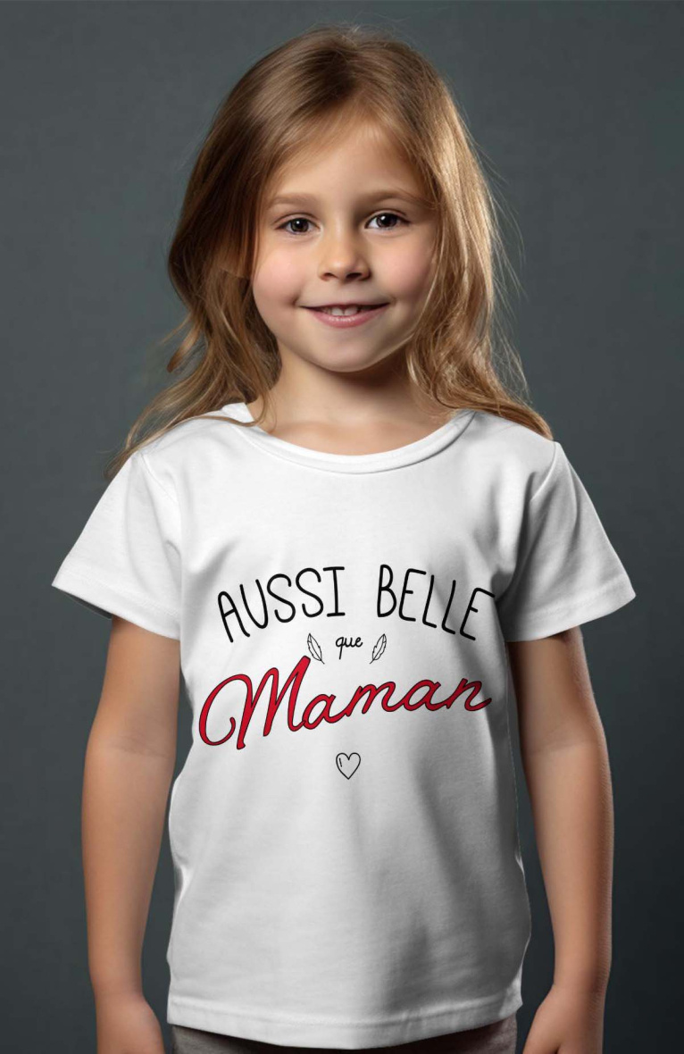 Wholesaler I.A.L.D FRANCE - Girl's tee | aussi belle que maman