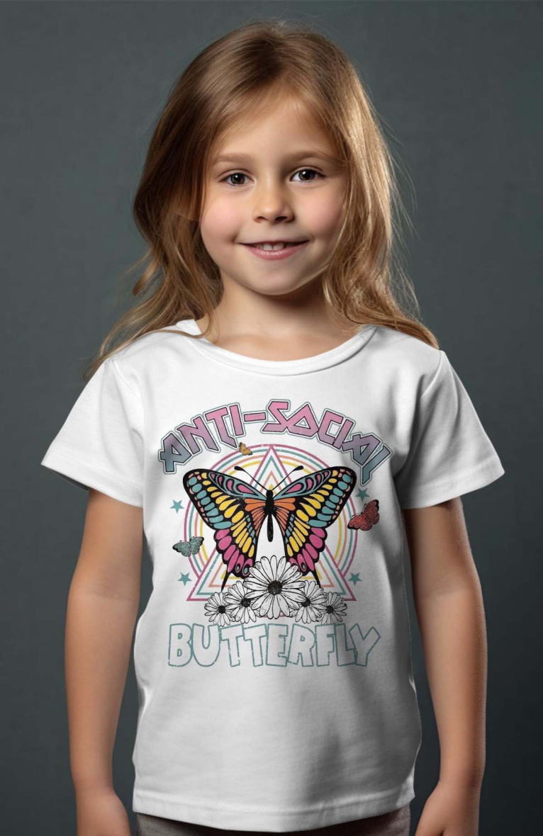 Wholesaler I.A.L.D FRANCE - Girl's tee | AntiSo Butterfly