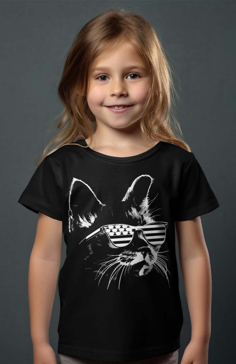 Großhändler I.A.L.D FRANCE - T-Shirt für Mädchen – Bretonische Katze