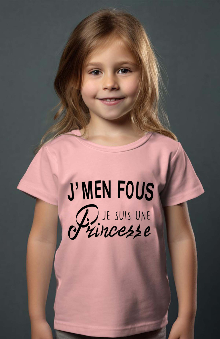 Wholesaler I.A.L.D FRANCE - M'en fou princesse - Girl's tee