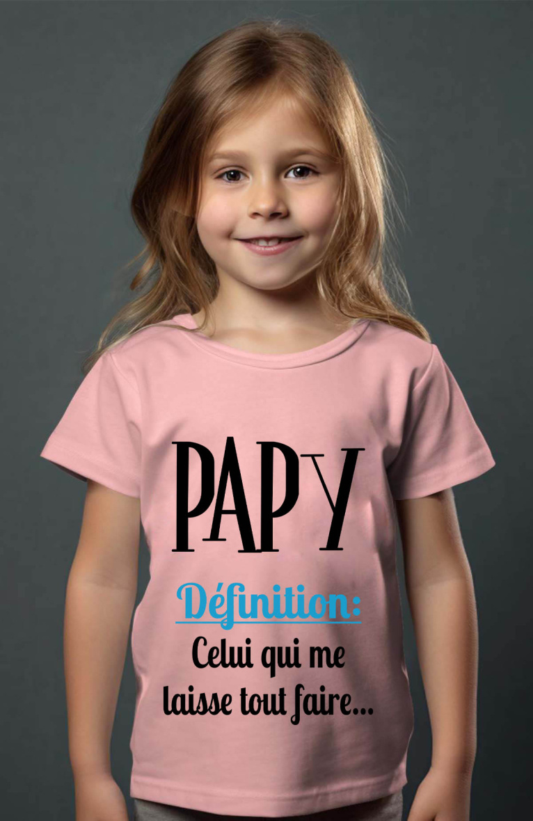 Grossiste I.A.L.D FRANCE - Def PAPY - Tshirt Fille