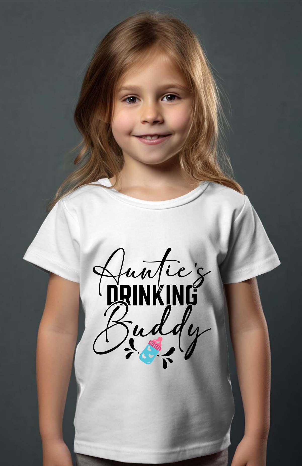 Wholesaler I.A.L.D FRANCE - auntie's drinking - Girl's tee