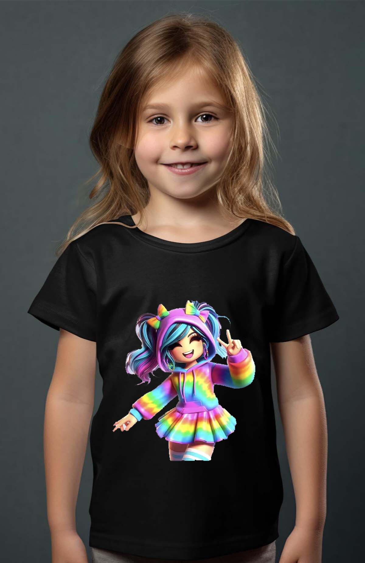 Grossiste I.A.L.D FRANCE - rob arc en ciel - Tshirt Fille