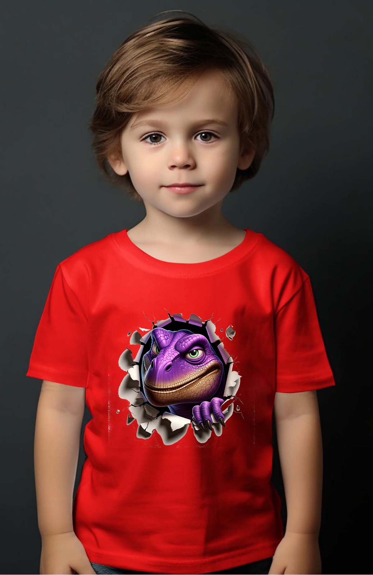 Wholesaler I.A.L.D FRANCE - Dino Violet - Boy's tee