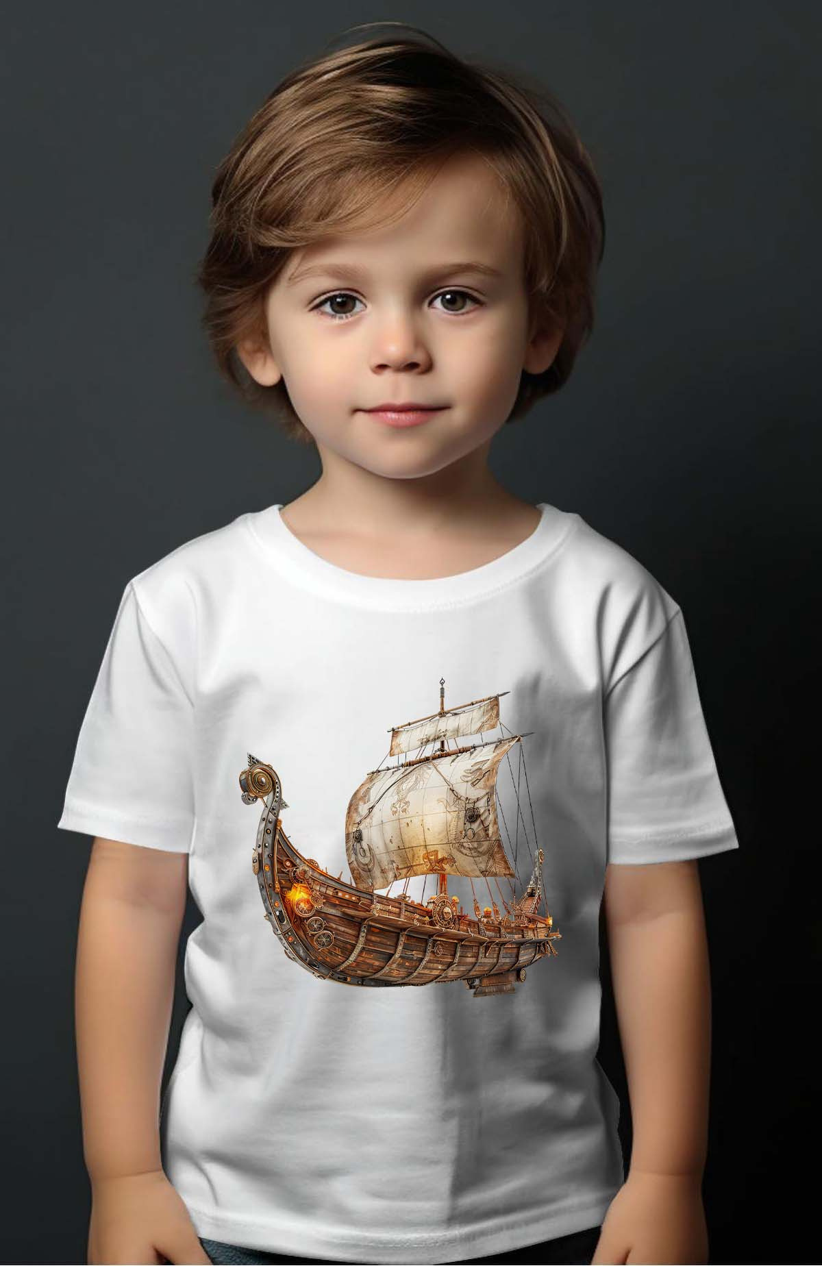 Grossiste I.A.L.D FRANCE - Bateau viking - Tshirt Garçon