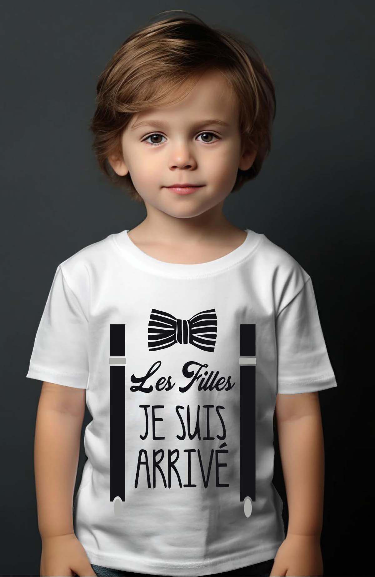 Grossiste I.A.L.D FRANCE - Les filles je suis arrivé - Tshirt Garçon