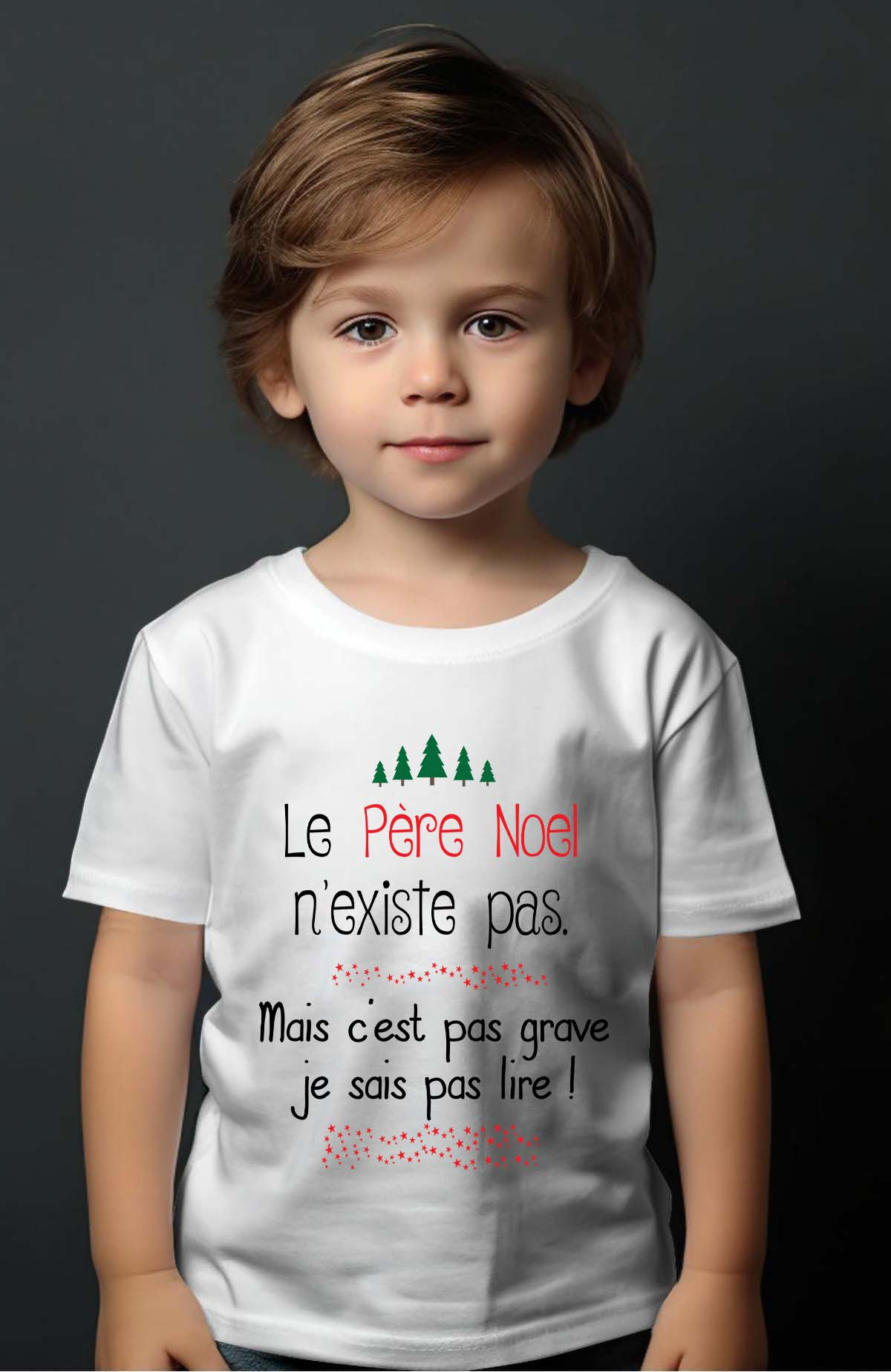 Grossiste I.A.L.D FRANCE - Pere noel not existe - Tshirt Garçon